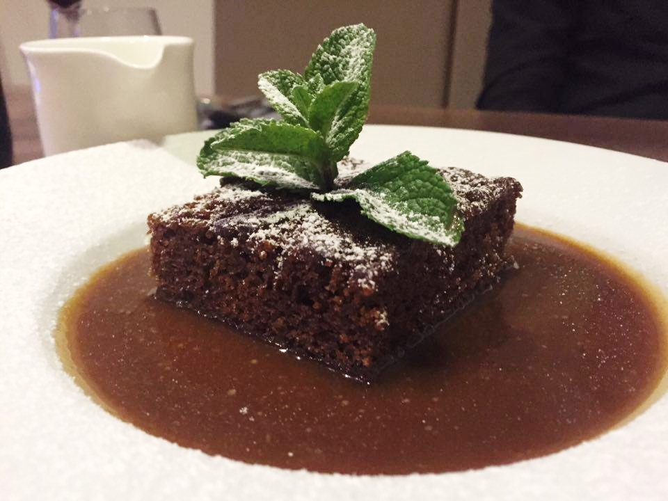 titanic spa meal menu review dessert sticky toffee pudding