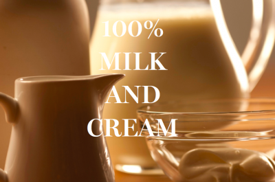 100 milk and cream