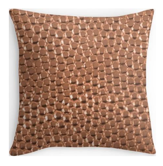 Copper Hammered Dots Throw Pillow