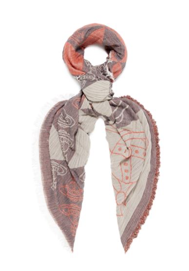 vivienne westwood ORB JACQUARD SCARF