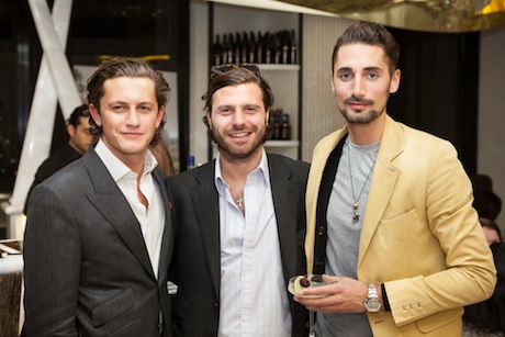 Charlie Morris (L) & Hugo Taylor (R) with friend and business partner Nicholas Dellaportas (Centre)