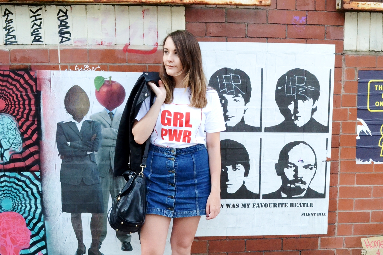 grl pwr t shirt look of the day feminist fashion