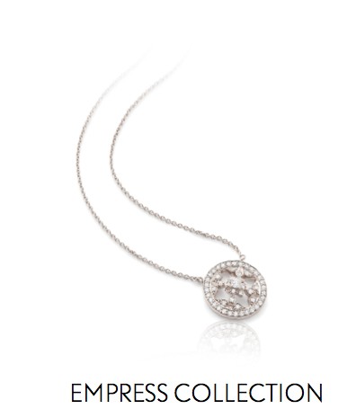Exotic and ornate, Empress is Mappin & Webb’s signature collection. The name of the collection evokes its regal origins. Empress was inspired by a bespoke Mappin & Webb design for the Queen of Siam.
