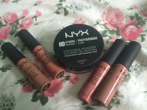 NYX Finishing Powder and Soft Matte Lip Creams