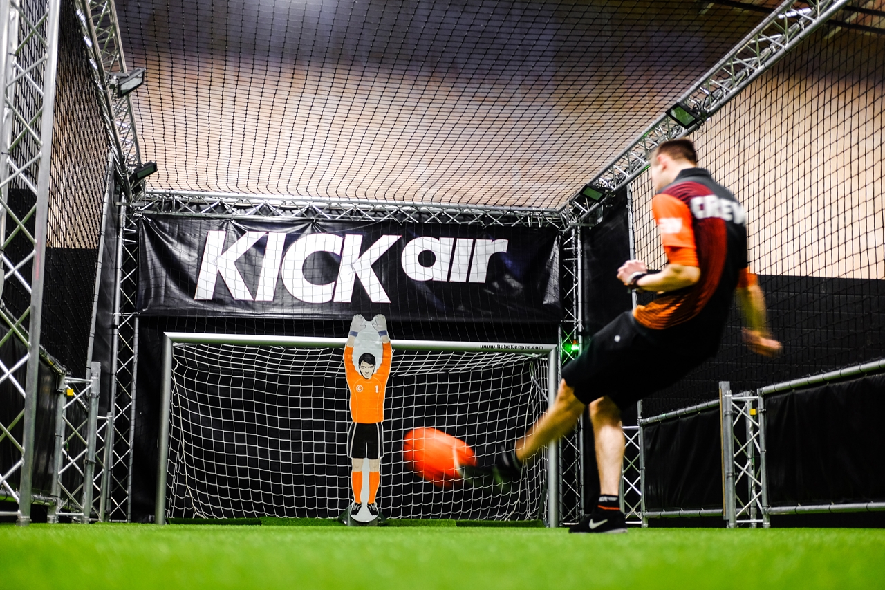 football games kickair robot goalkeeper manchester