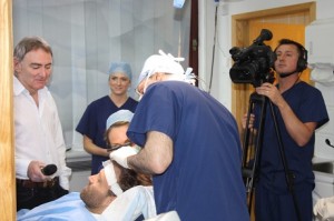 UK's first live hair transplant surgery