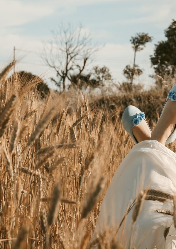 blue ballet pumps